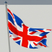 3d Flag flying model buy - render