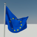 3d Flag flying model buy - render