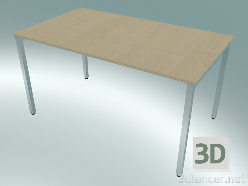 3d model Mesa rectangular con patas cuadradas (1400x800mm) - vista previa