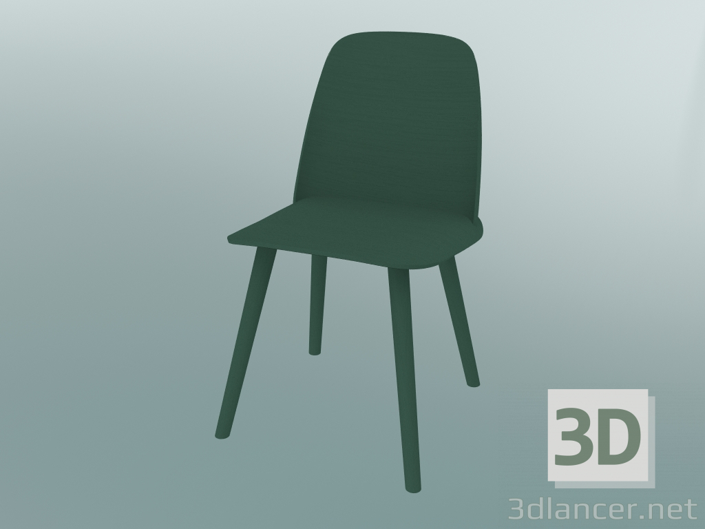 modello 3D Sedia Nerd (Verde scuro) - anteprima