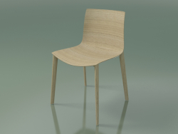 Silla 0359 (4 patas de madera, sin tapizado, roble blanqueado)