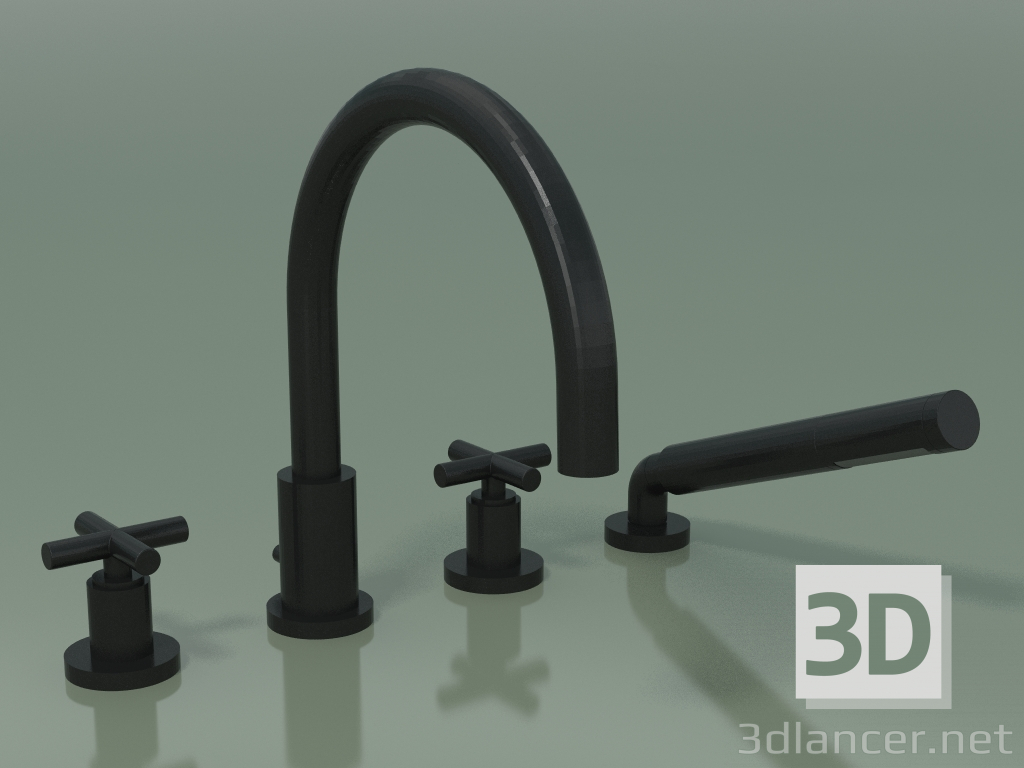 3d model Set de ducha para bañera, para instalación lateral (27512892-33) - vista previa