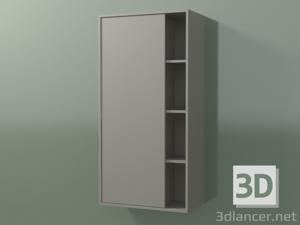 3d model Armario de pared con 1 puerta izquierda (8CUCCCS01, Clay C37, L 48, P 24, H 96 cm) - vista previa