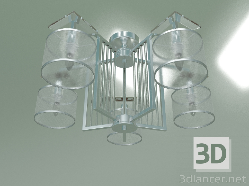 modello 3D Lampadario a soffitto Fargo 60108-5 (cromo) - anteprima