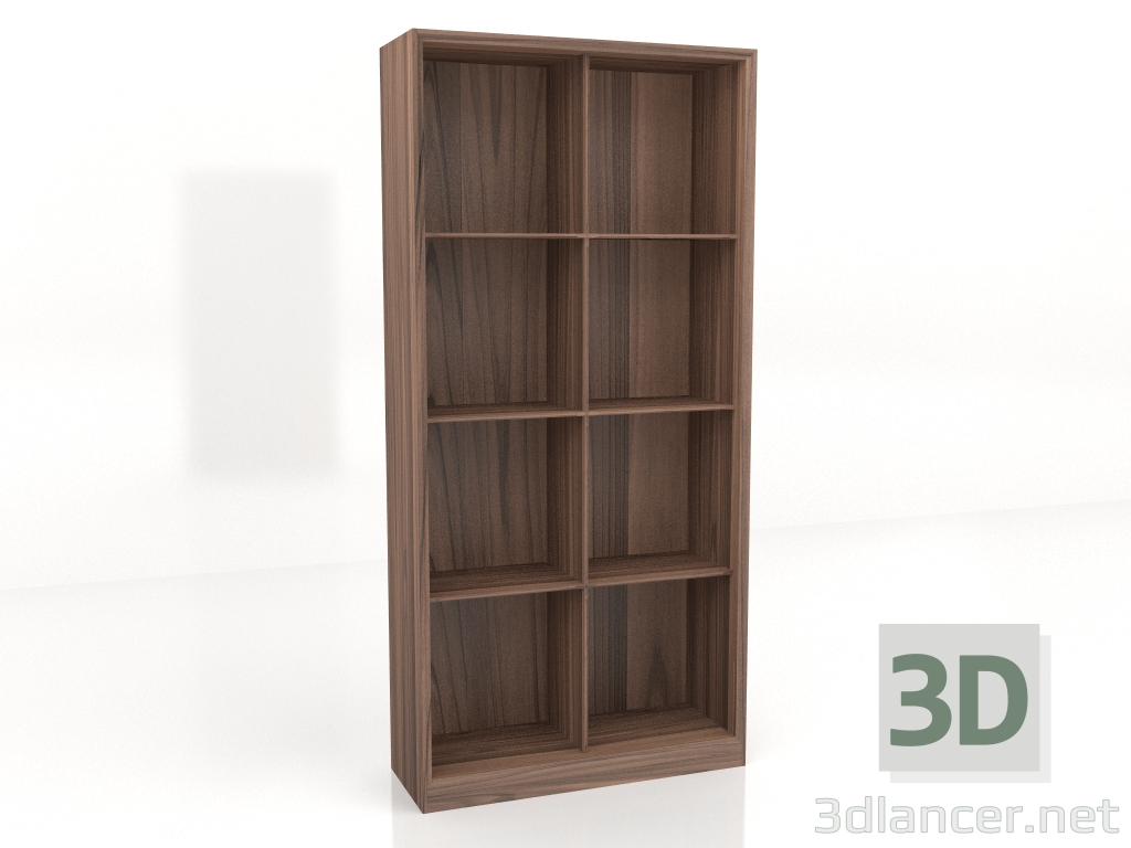 3d model Stationary bookcase 100x36x210 - preview