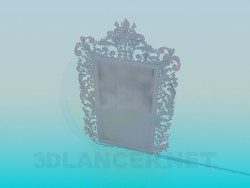 Mirror with ornament