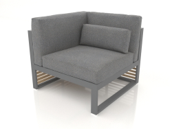 Modular sofa, section 6 left, high back (Anthracite)