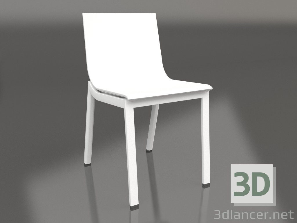 3d model Dining chair model 4 (White) - preview