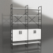 3d model Rack con puertas (2 secciones) - vista previa