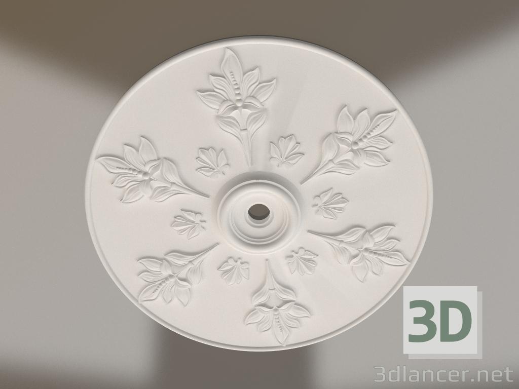 modèle 3D Prise pour plafond en plâtre RP 030 D=600 - preview