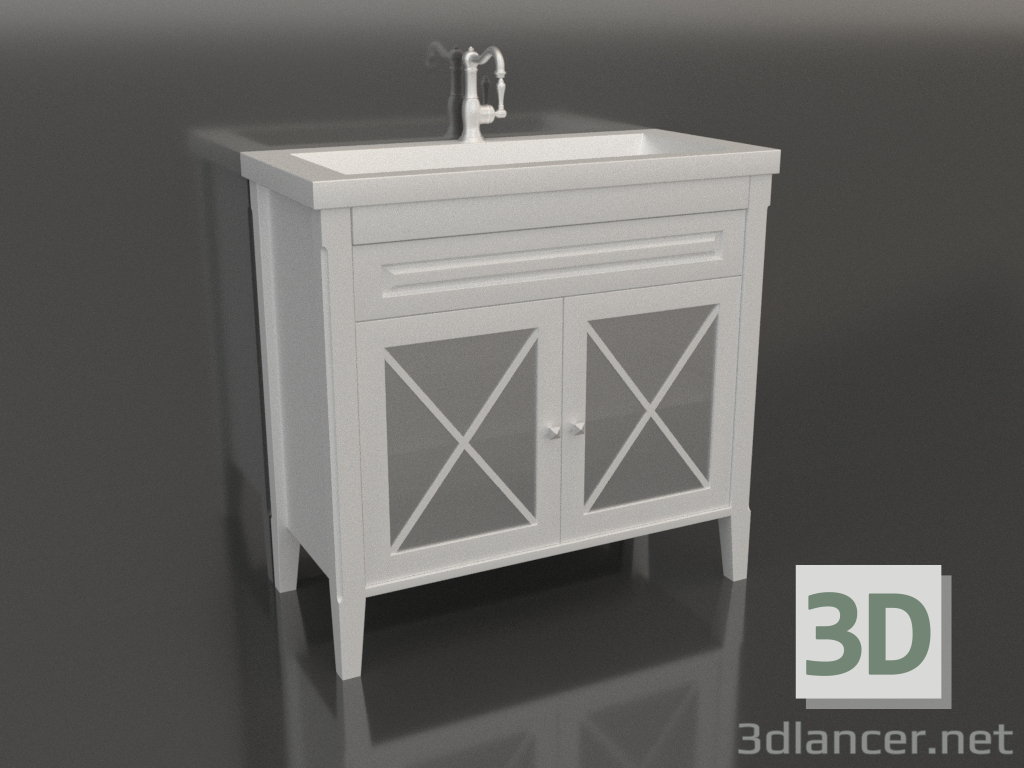 3D Modell Palermo 90 Schrank (weiß) - Vorschau 3D Modell Palermo 90 Schrank (weiß) - Vorschau