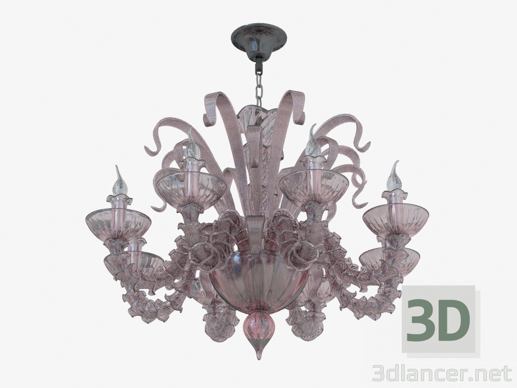 Modelo 3d vidro candelabro (S110188 8red) - preview