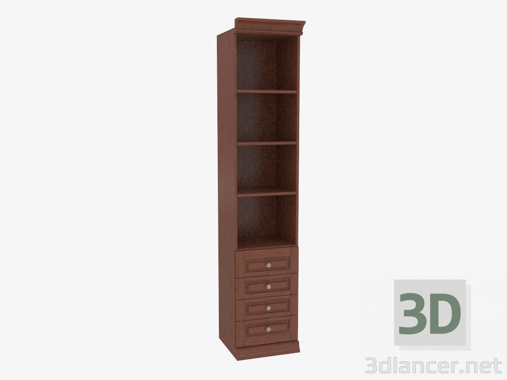 3D modeli Açık raflı kitaplık (3841-24) - önizleme