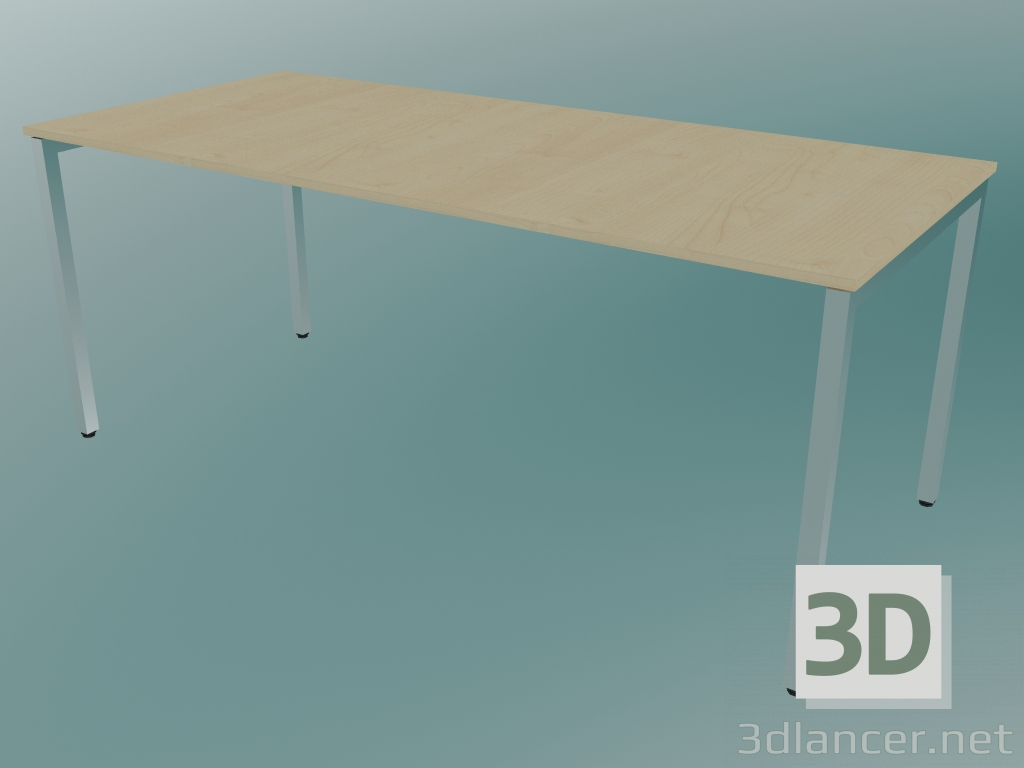 Modelo 3d Mesa retangular com pés quadrados (1800x800mm) - preview