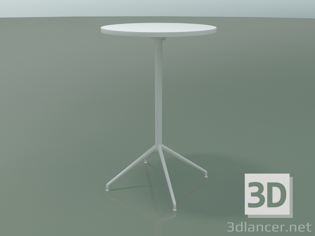 3d model Mesa redonda 5717, 5734 (H 105 - Ø69 cm, desplegado, blanco, V12) - vista previa