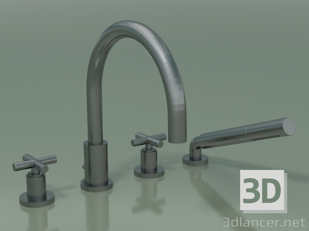 3d model Juego de ducha para bañera, para instalación lateral (27512892-99) - vista previa