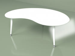 Table basse Kidney monochrome (blanc)