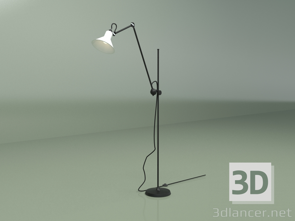 Modelo 3d Candeeiro de pé Bernard-Albin Gras Style (branco) - preview