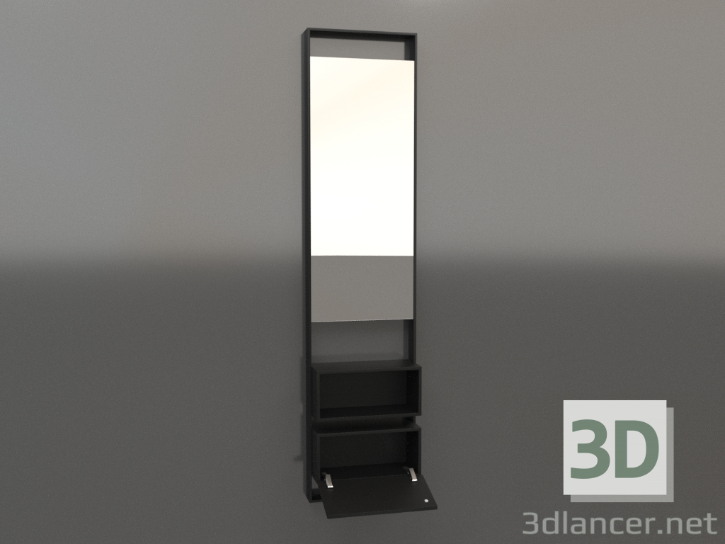 modèle 3D Miroir (avec tiroir ouvert) ZL 16 (bois noir) - preview