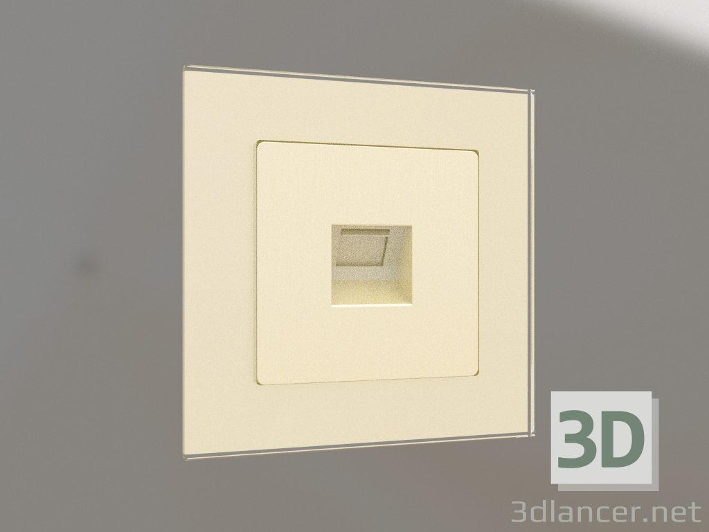 3d model Telephone socket RJ-11 (champagne corrugated) - preview