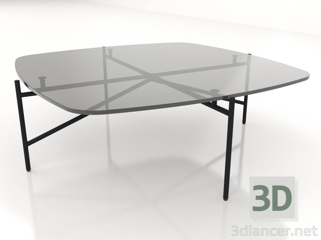 3d model Mesa baja 90x90 con tapa de cristal - vista previa