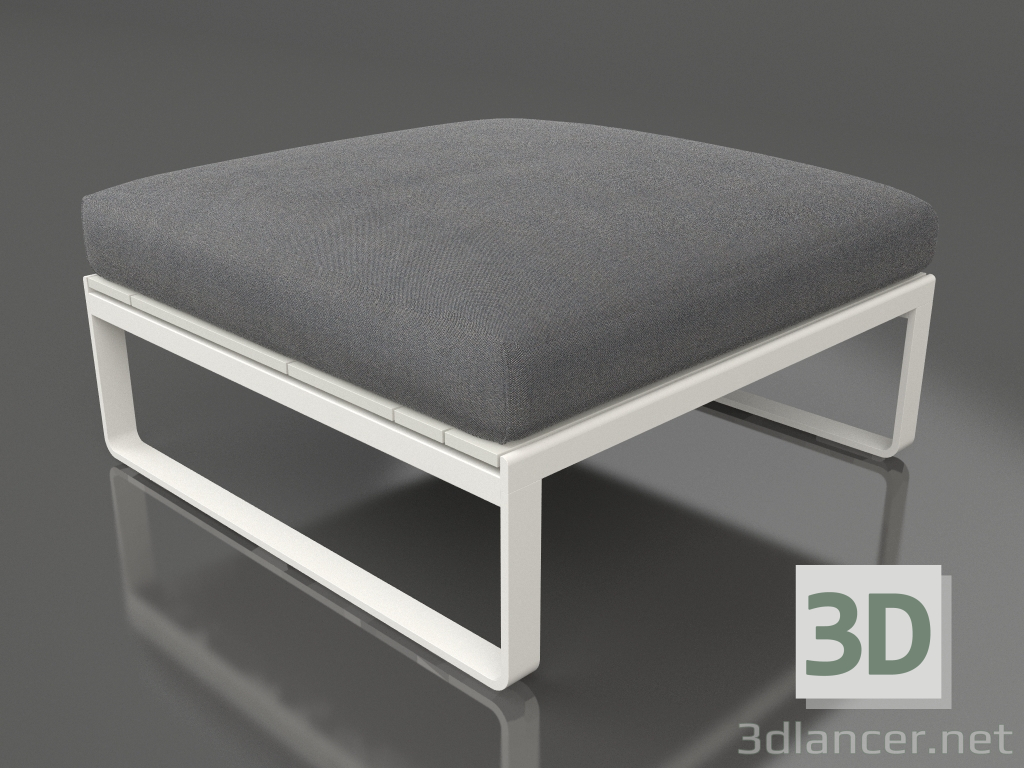 modello 3D Divano componibile, pouf (Grigio agata) - anteprima