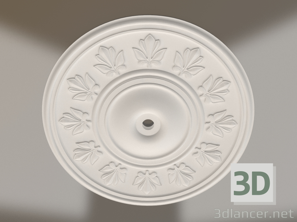 Modelo 3d Tomada de teto de gesso RP 031 D=640 - preview