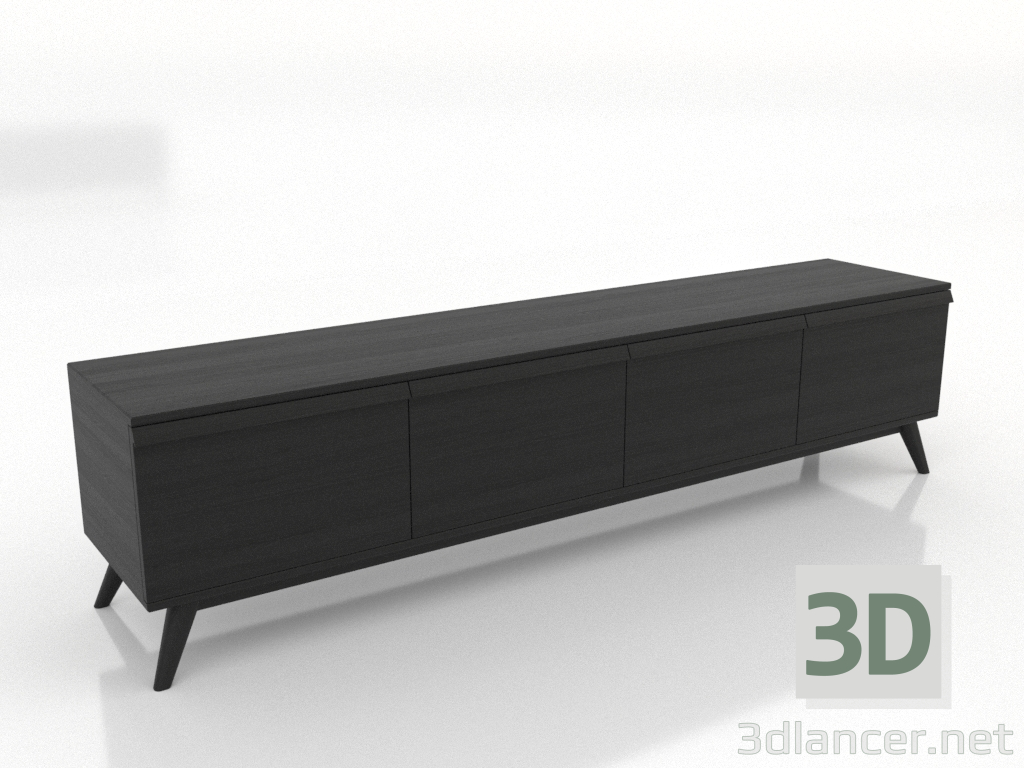 3D modeli TV dolabı BÜYÜK 2000 mm (siyah RAL 9005) - önizleme 3D modeli TV dolabı BÜYÜK 2000 mm (siyah RAL 9005) - önizleme