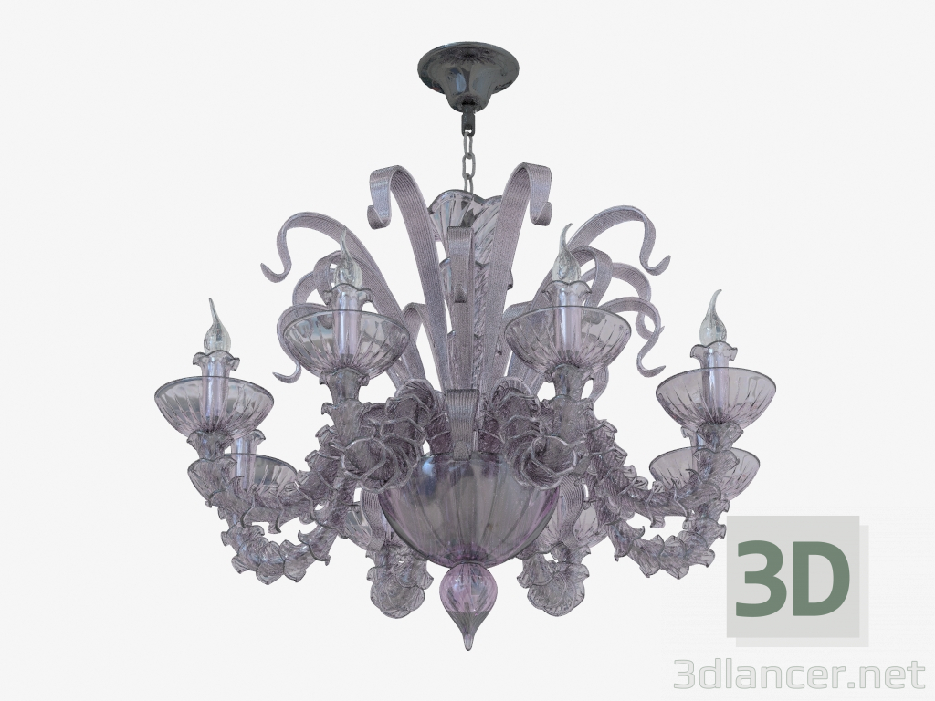 3d model lámpara de cristal (S110188 8violet) - vista previa