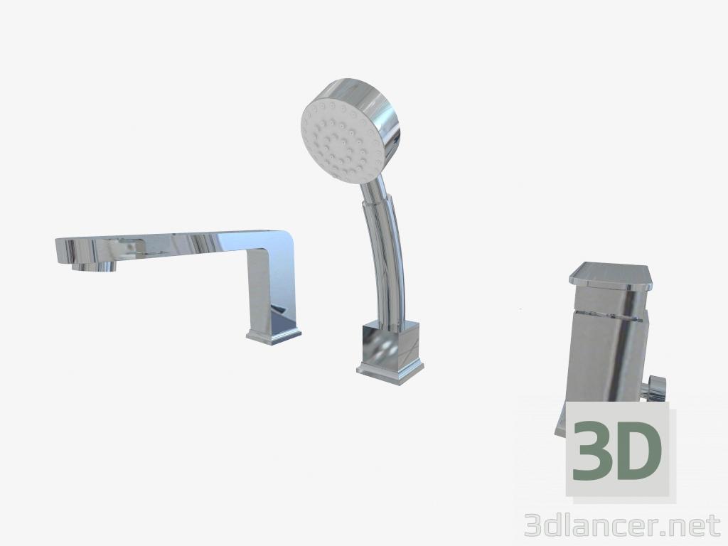 3d модель Змішувач для ванни з трьома отворами Azalia (BDA 013M) – превью