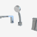 3d model Bath mixer with three holes Azalia (BDA 013M) - preview