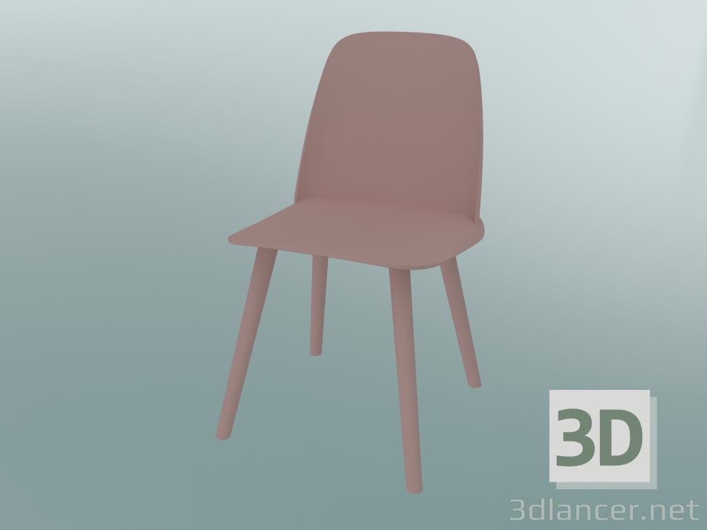 modèle 3D Chaise Nerd (Rose) - preview