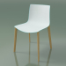 3d model Chair 0355 (4 wooden legs, two-tone polypropylene, natural oak) - preview