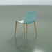 3d model Chair 0355 (4 wooden legs, two-tone polypropylene, natural oak) - preview