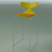 3d model Stackable bar stool 3713 (with pillow, Yellow, CRO) - preview