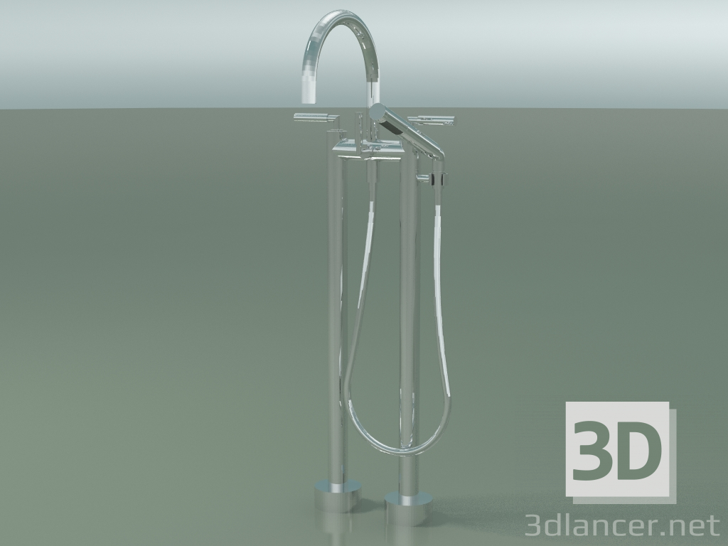 modèle 3D Mélangeur de bain à 2 trous pour pose libre (25943882-00) - preview