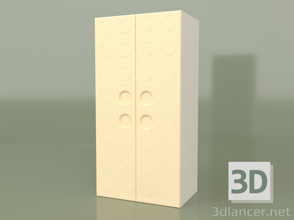 3d model Armario doble (Crema) - vista previa