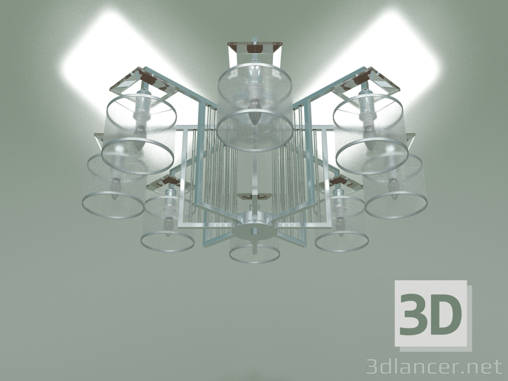 modello 3D Lampadario a soffitto Fargo 60108-8 (cromo) - anteprima