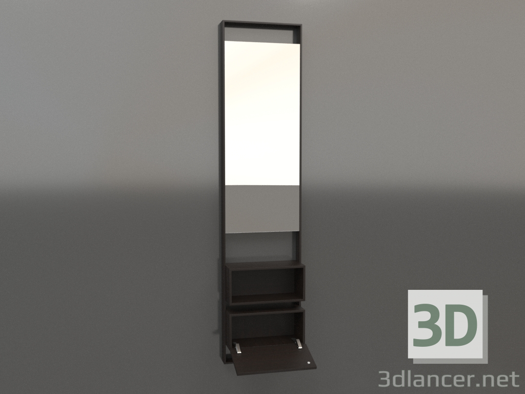 3d model Espejo (con cajón abierto) ZL 16 (madera marrón oscuro) - vista previa