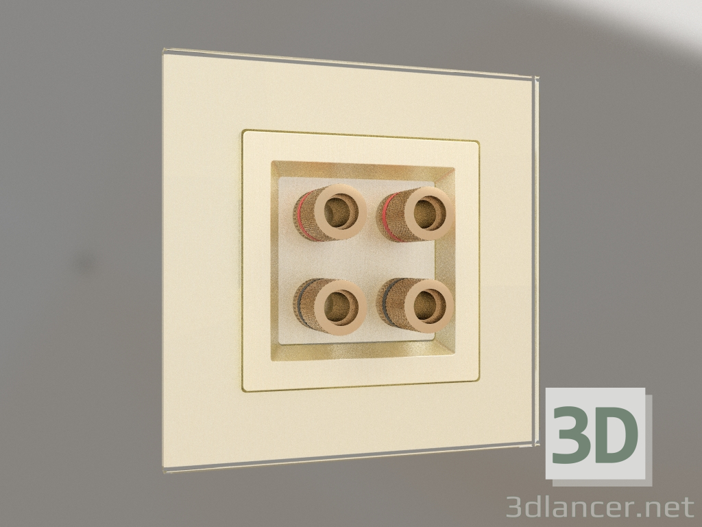 3d model Acoustic socket (champagne grooved) - preview