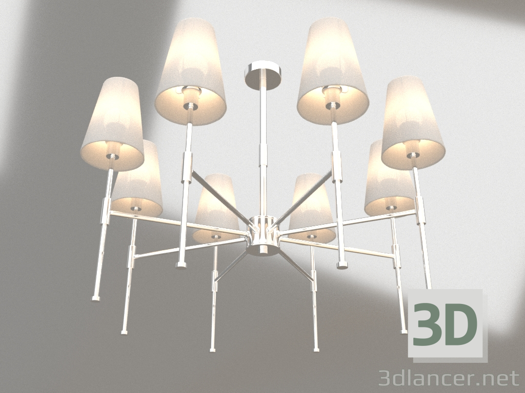 modello 3D Lampadario Tida (FR5196PL-08CH) - anteprima