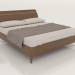 3d model Cama matrimonio 1600x2000 (Marrón) - vista previa