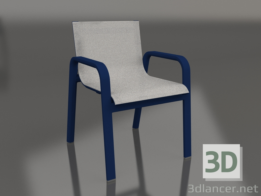 modello 3D Sedia club da pranzo (Blu notte) - anteprima