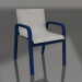 modèle 3D Fauteuil club de salle à manger (Bleu nuit) - preview