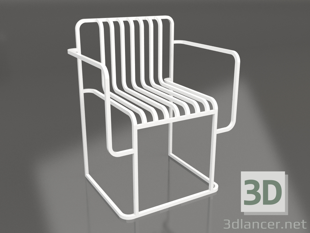 3d model Silla de comedor (blanca) - vista previa