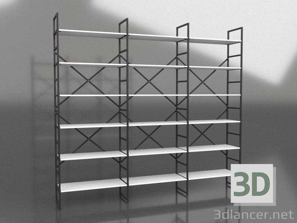 3d model Rack (3 sections) - preview