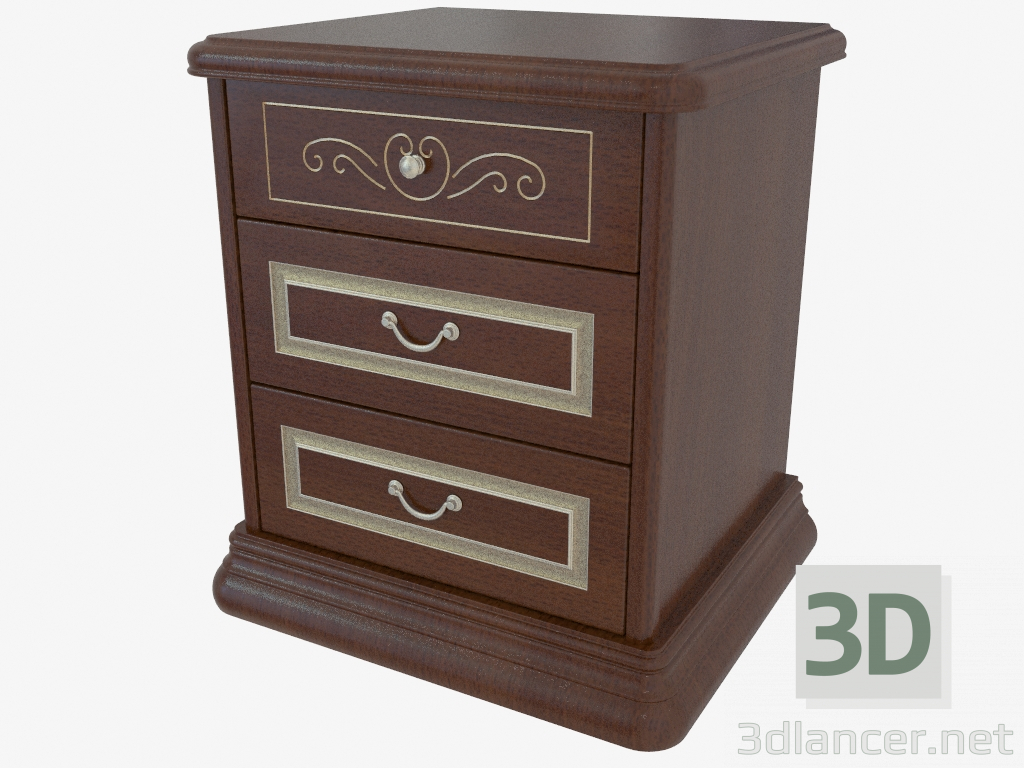 Modelo 3d Mesa de cabeceira (535x579x439) - preview