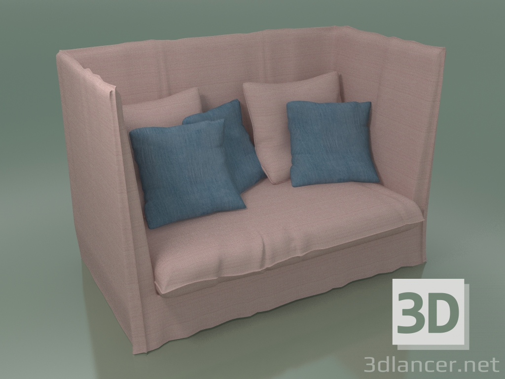 3d model Sofá con respaldo alto (18) - vista previa