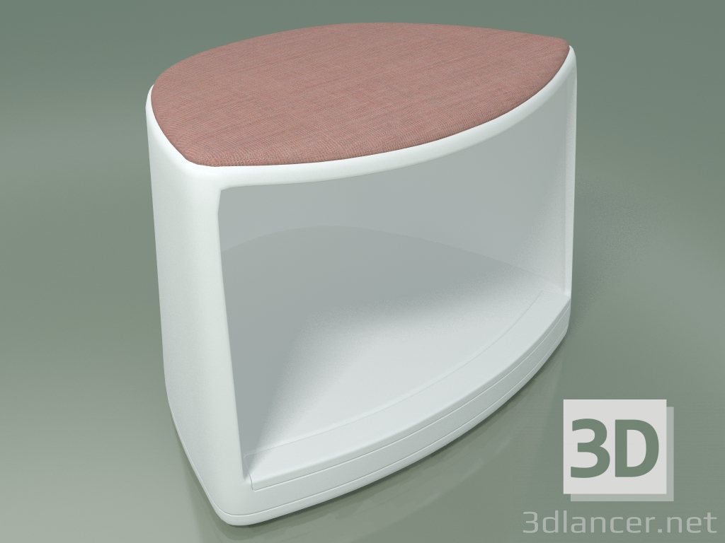 modello 3D Sgabello 2300 (con ruote e cuscino, polipropilene PC00001) - anteprima