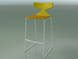 Tabouret de bar empilable 3713 (avec oreiller, Jaune, V12)